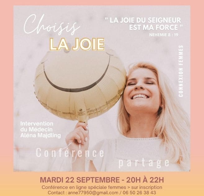 Invitation Nouvelle rencontre femmes ZOOM "CHOISIS LA JOIE" 22 Sept 2020