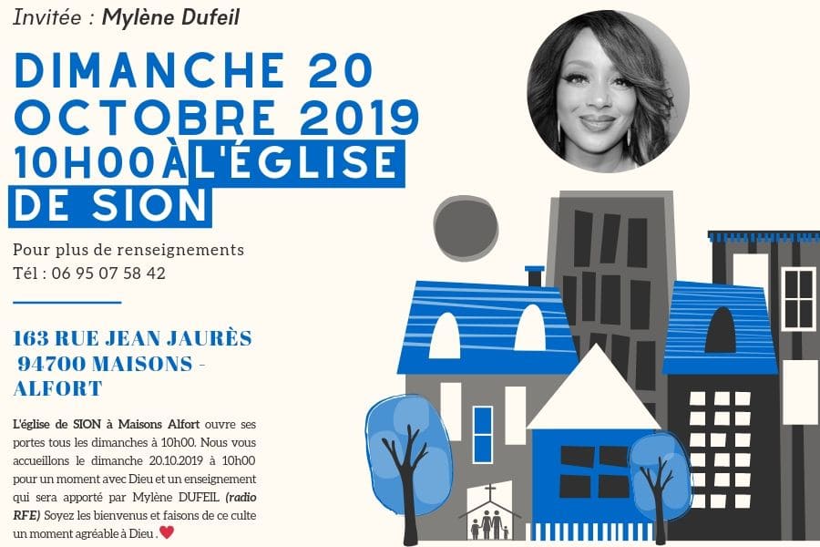 Le Dimanche 22 octobre  2019 - Nous vous invitons à Maisons-Alfort avec Mylène DUFEIL 